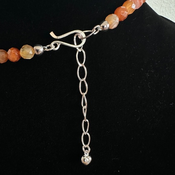 Jay King Carnelian Agate Faucted Beaded Necklace - Picture 4 of 6